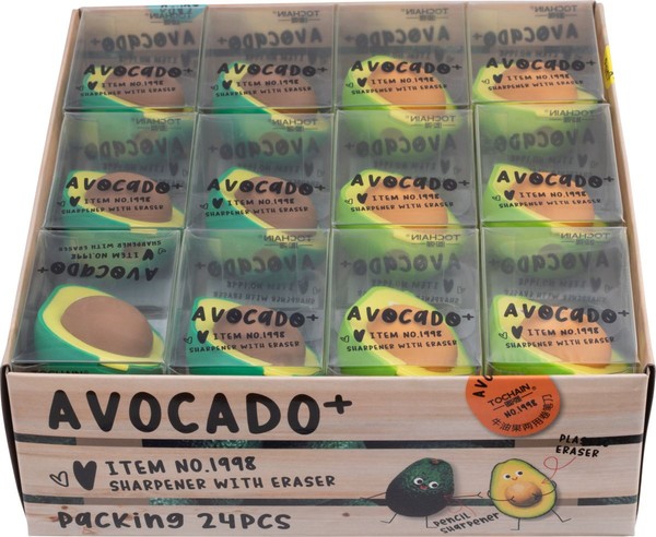 Display gumko temperówka pojedyncza z pojemnikiem avocado 24 szt.