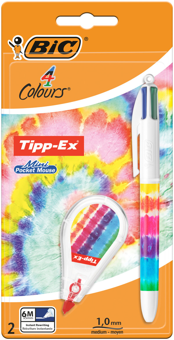 Długopis 4 colours rainbow bp+ mpm korektor bic blister