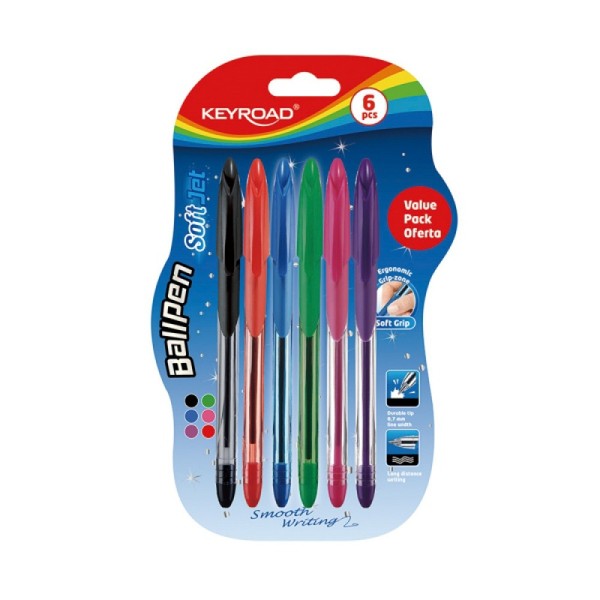 Długopis klasyczny keyroad ball pen soft jet 0,7 mm 6 kolorów