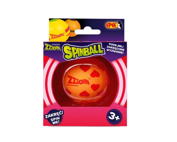 Spinball - Zakręcona zabawa, pomarańczowa z czerwonym Kumpela