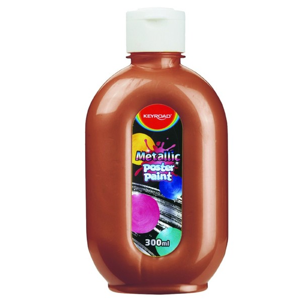 Farba plakatowa 300ml keyroad metaliczna żółta