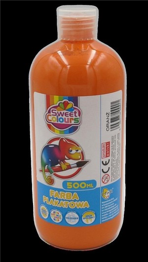 Farba plakatowa pomarańczowa 500ml