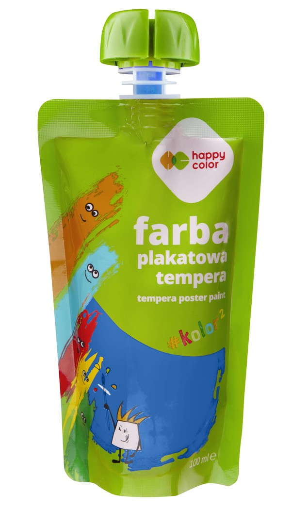 Farba plakatowa tempera 100 ml niebieski happy color