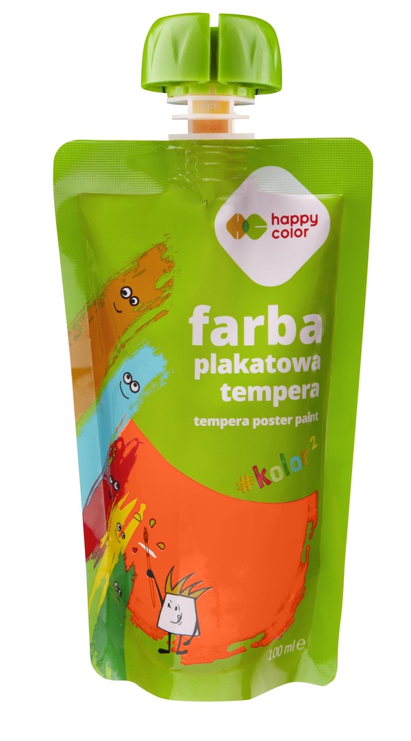 Farba plakatowa tempera 100 ml pomarańczowy happy color