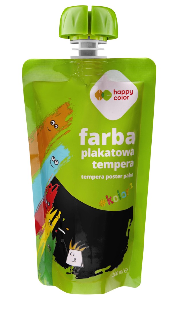 Farba plakatowa tempera 100 ml czarny happy color