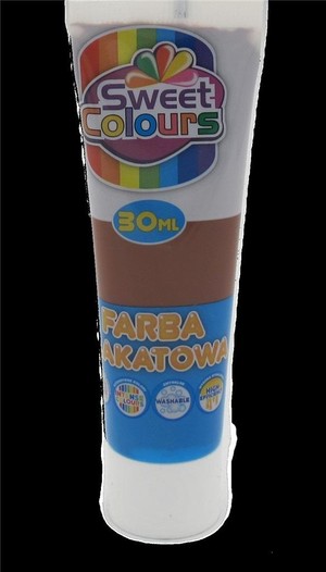 Farba plakatowa w tubie brązowa 30ml