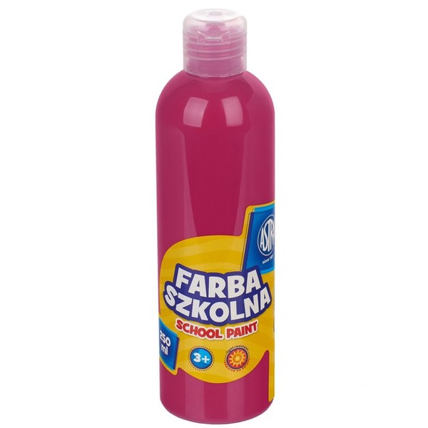 Farba szkolna naturalna tempera astra 250 ml różowa