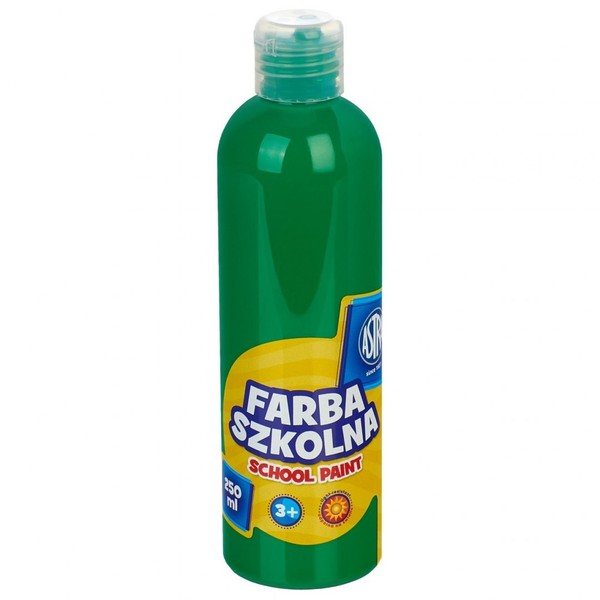 Farba szkolna naturalna tempera astra 250 ml zielona jasna