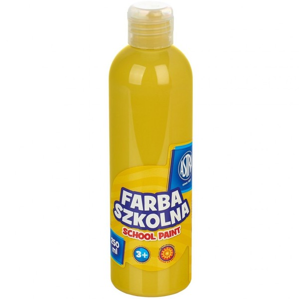 Farba szkolna naturalna tempera astra 250 ml żółta