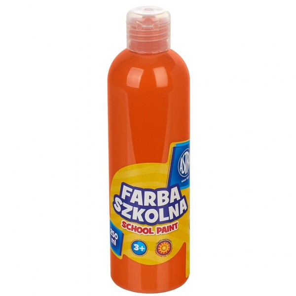 Farba szkolna naturalna tempera astra 250 ml pomarańczowa