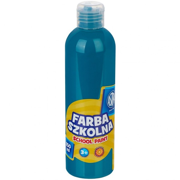 Farba szkolna naturalna tempera astra 250 ml turkusowa