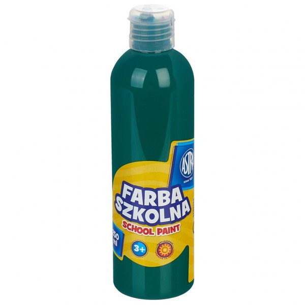 Farba szkolna naturalna tempera astra 250 ml zielona ciemna