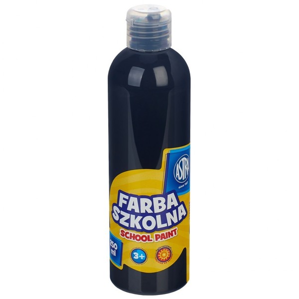 Farba szkolna naturalna tempera astra 250 ml czarna