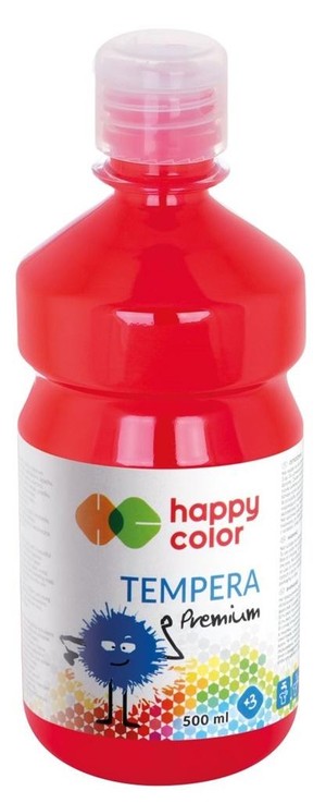 Farba tempera Premium 500ml czerwona HAPPY COLOR