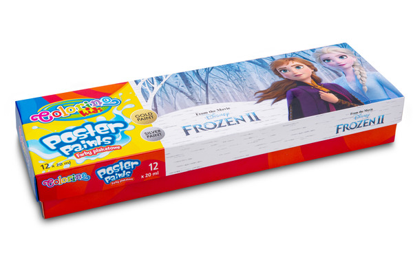 Farby plakatowe mix 20 ml colorino kids 12 kolorów frozen