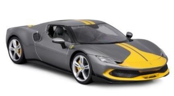 Ferrari 296 GTB Assetto Grey/Yellow 1:18