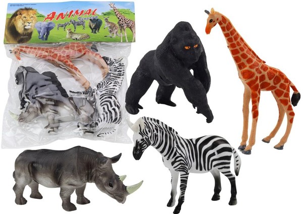 Figurki zwierzęta afrykańskie 4 sztuki