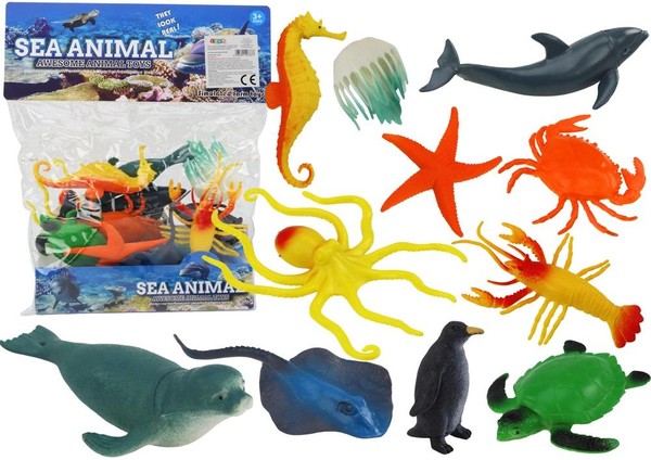 Figurki Zwierzęta morskie 12 sztuk