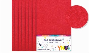 Filc dekoracyjny czerwony YNJ 8szt NOSTER