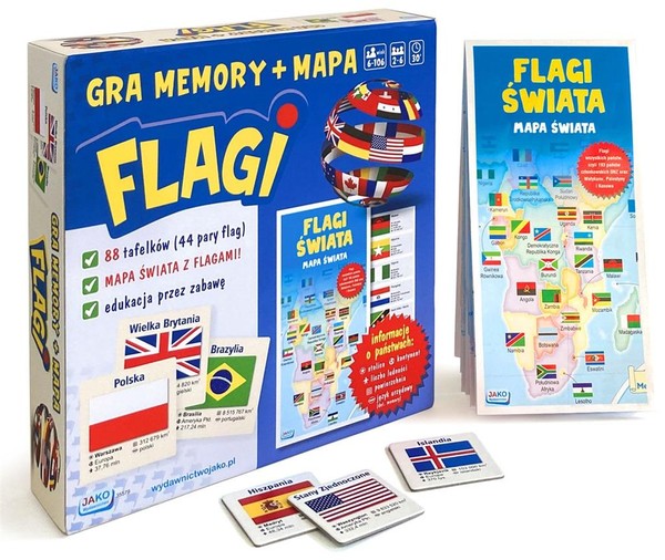 Gra memory Flagi + mapa