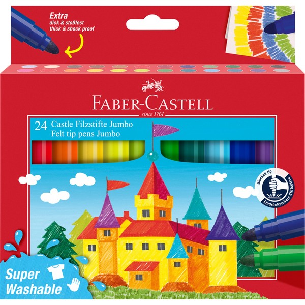 Flamastry jumbo zamek faber-castell 24 kolory