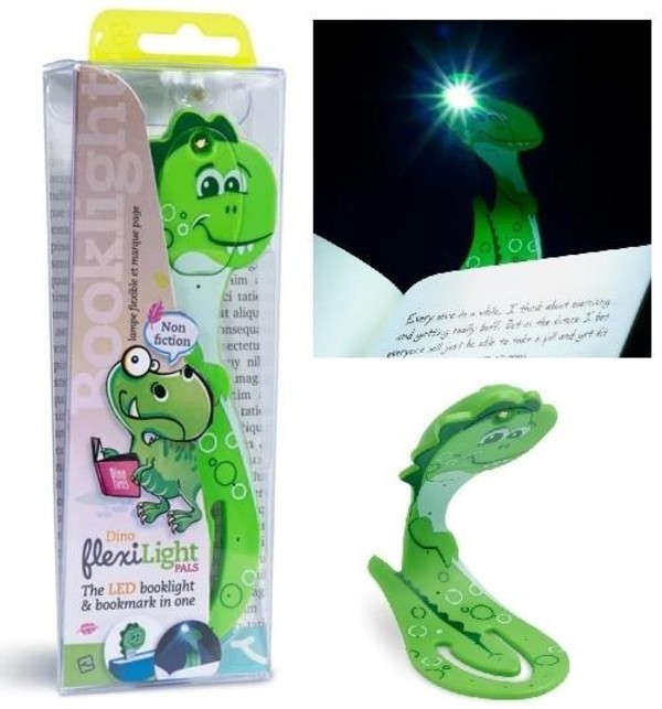 Flexilight Pals Dinosaur Green - Lampka do książki