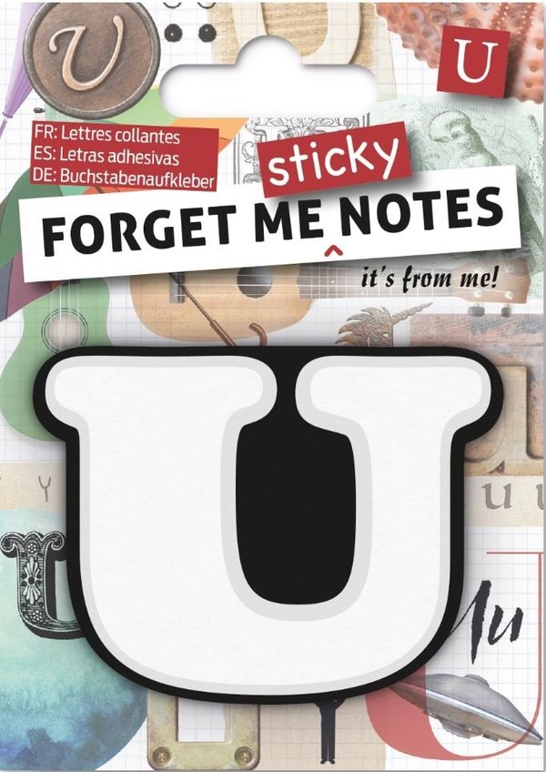 Kartki samoprzylepne Forget me sticky notes litera U