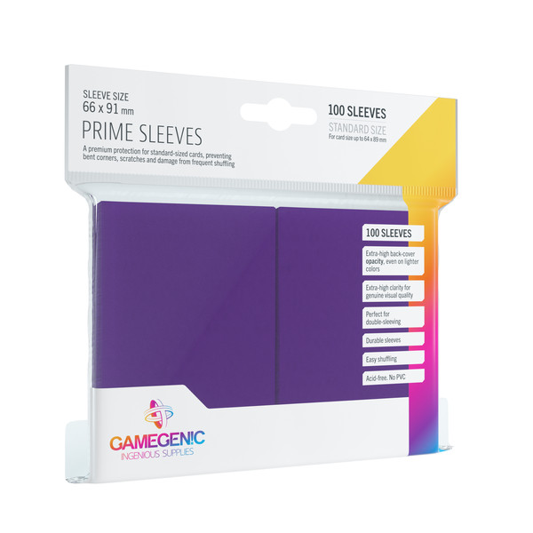 Koszulki na karty Prime Classic Card Game Sleeves Purple 66 x 91 mm 100 sztuk