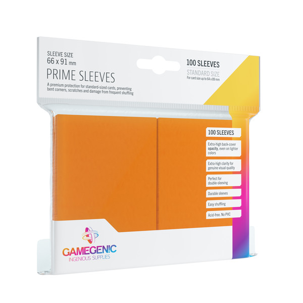Koszulki na karty Prime Classic Card Game Sleeves Orange 66 x 91 mm 100 sztuk