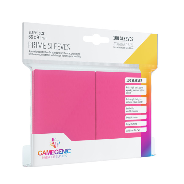 Koszulki na karty Prime Classic Card Game Sleeves Pink 66 x 91 mm 100 sztuk