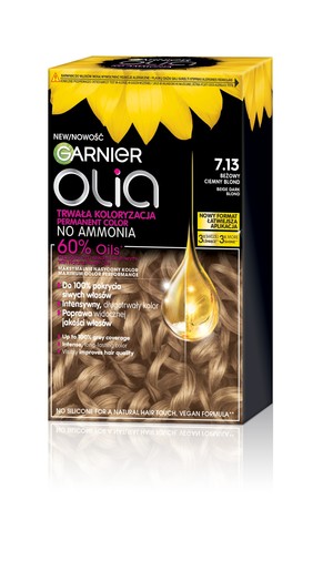 Olia Farba do włosów nr 7.13 Beige Dark Blond - Beżowy ciemny blond