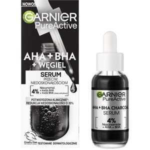 Pure Active Serum przeciw niedoskonałościom - AHA+BHA+Węgiel