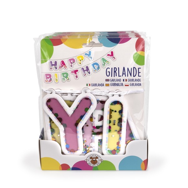Girlanda z konfetti happy birthday