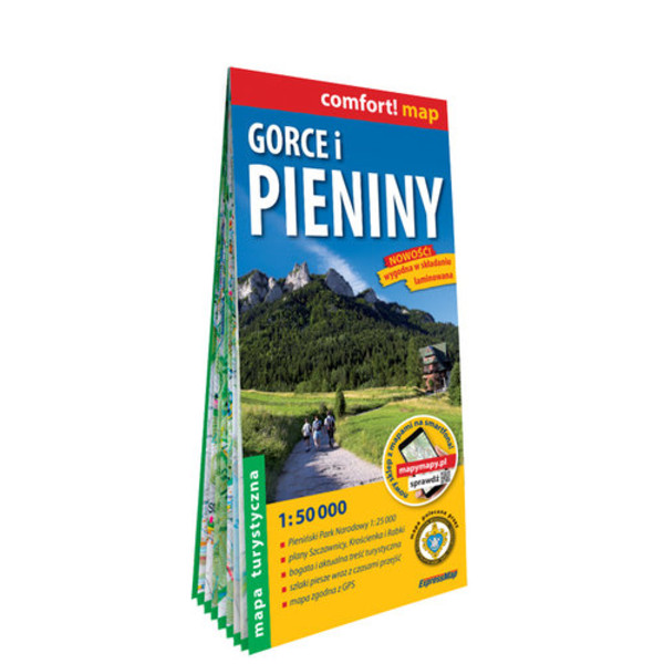 Gorce i Pieniny laminowana mapa turystyczna 1:50 000