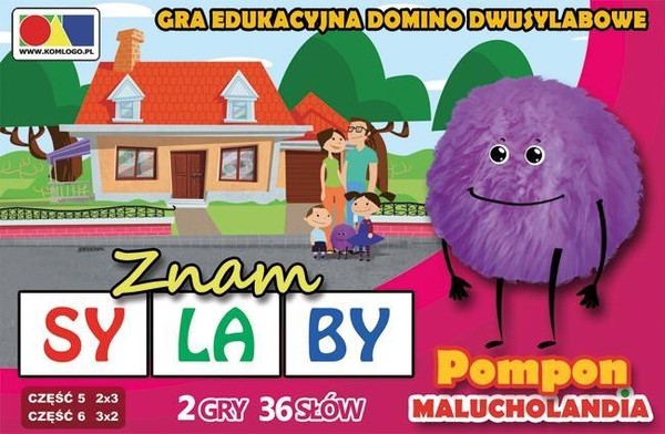 Gra domino. Znam sylaby Cz. 5 i 6 - zestaw Pompon