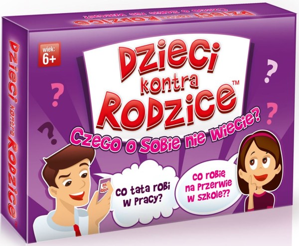 Gra Dzieci Kontra Rodzice Czego O Sobie Nie Wiecie Nowe Wydanie Gra Planszowa Kangur 3980