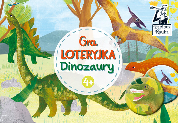 Gra edukacyjna. Loteryjka Dinozaury. Kapitan Nauka