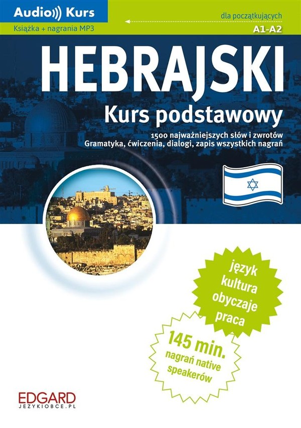 Hebrajski Kurs podstawowy + mp3 książka + nagrania MP3