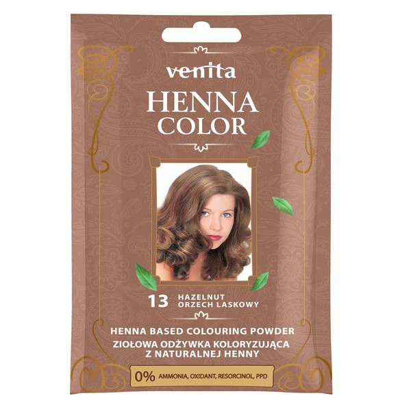Henna Color 13 Orzech Laskowy Ziołowa odżywka koloryzująca z naturalnej henny