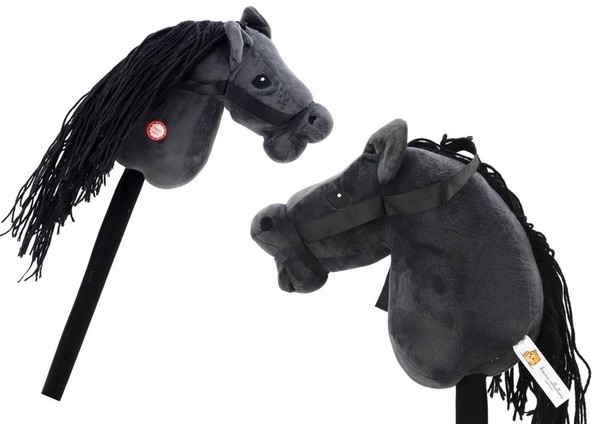 Hobby Horse pluszowy koń długowłosy czarny