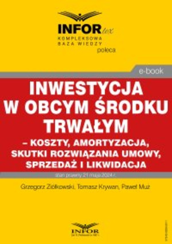 Inwestycja w obcym środku trwałym – koszty, amortyzacja, skutki rozwiązania umowy, sprzedaż i likwidacja - pdf