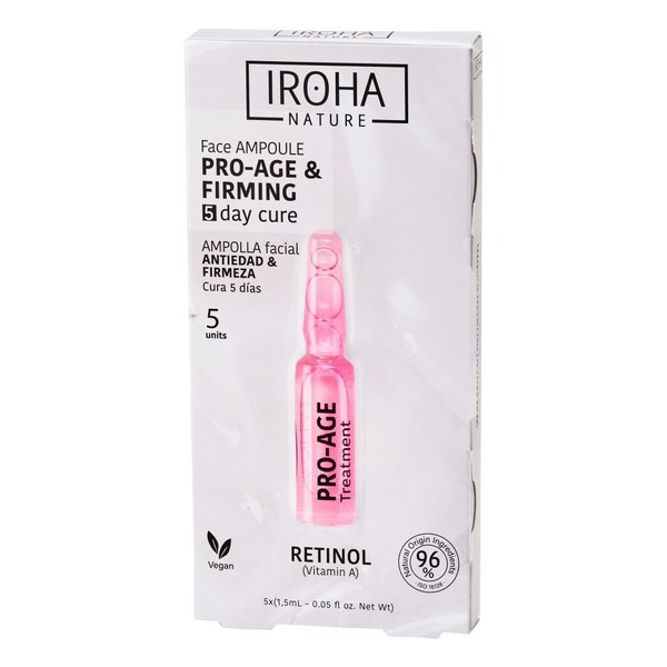 IROHA NATURE_Retinol Pro-Age Face Ampoule przeciwstarzeniowo-ujędrniające ampułki do twarzy z retinolem 5x1,5ml Ampoules