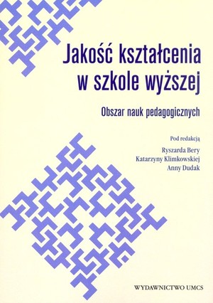 Jakość kształcenia w szkole wyższej Obszar nauk pedagogicznych