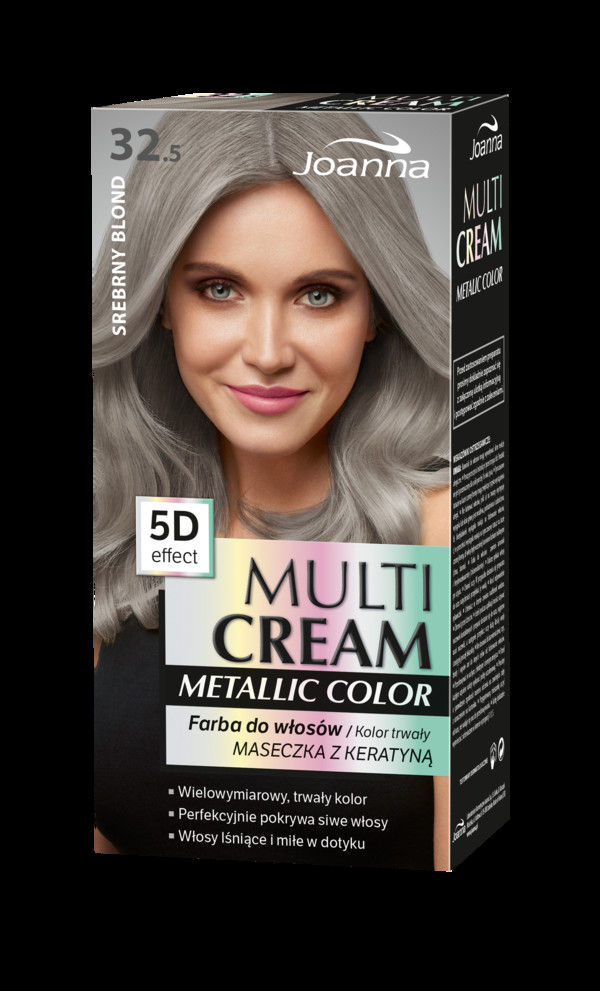Multi Cream Metallic 32.5 srebrny blond Farba do włosów