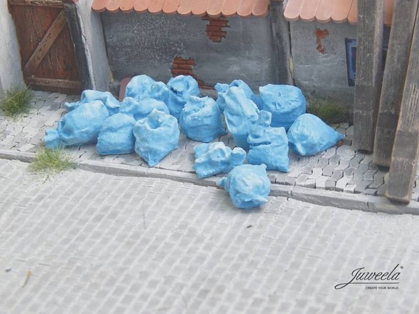 Niebieskie pełne worki na śmieci (10 sztuk)