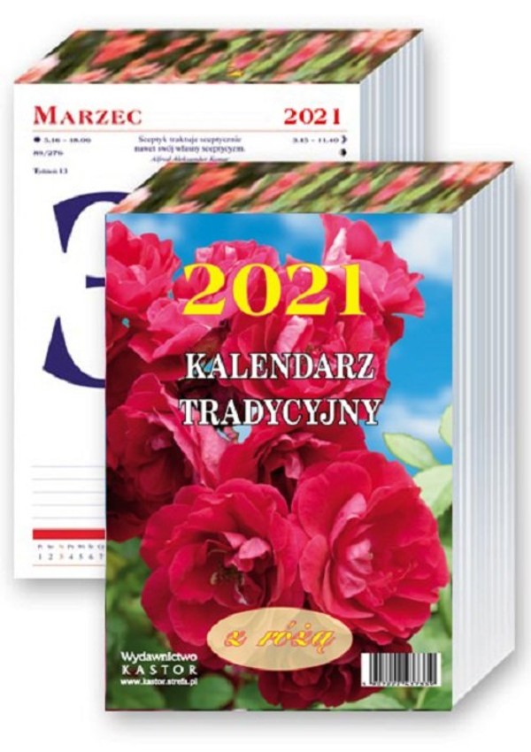 Kalendarz Zdzierak 2021 Tradycyjny Z Różą Kastor Pl 8221