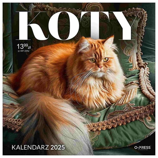 Kalendarz 2025 koty ścienny