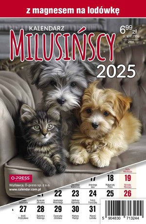 Kalendarz 2025. Milusińcy na lodówkę