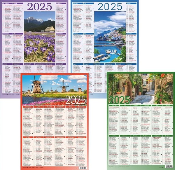Kalendarz 2025 plakietka MIX