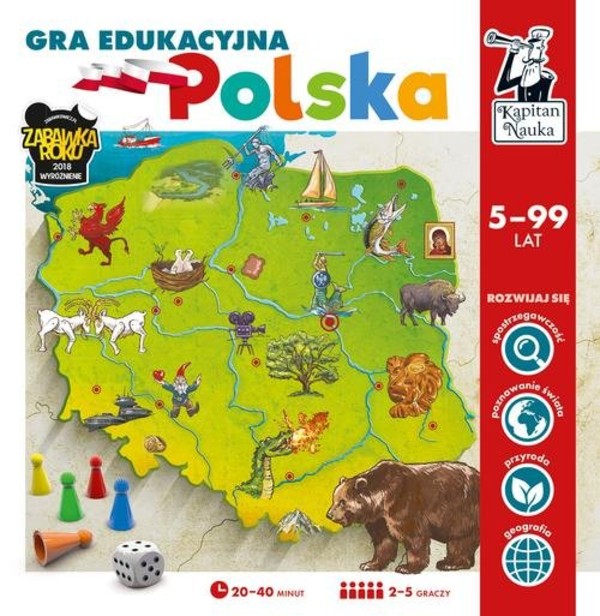 Gra edukacyjna. Polska. Kapitan Nauka